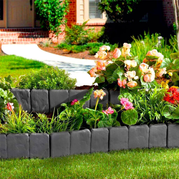 Garden King Kőhatású műanyag ágyásszegély 10 db