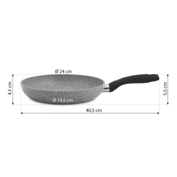 De Gusto STONITE 24 cm-es serpenyő levehető nyéllel