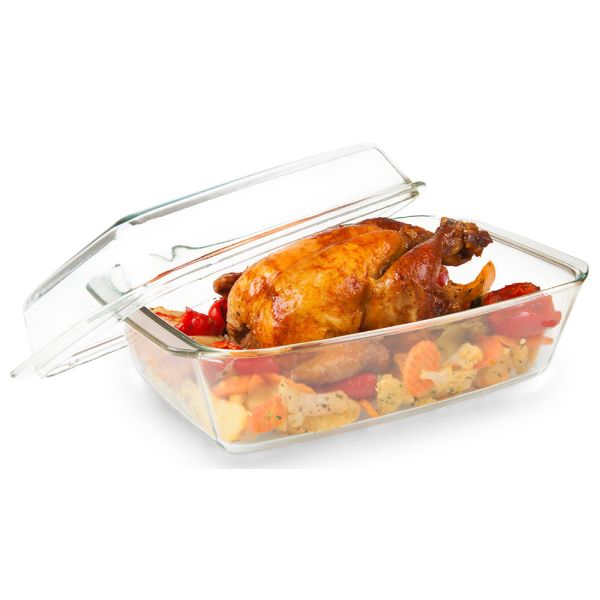 De Gusto Üveg sütőtál fedővel 3,5l