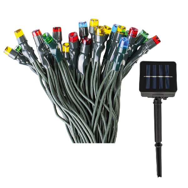 Platinium Napelemes LED fénylánc 100 dióda, 10 m, multicolor