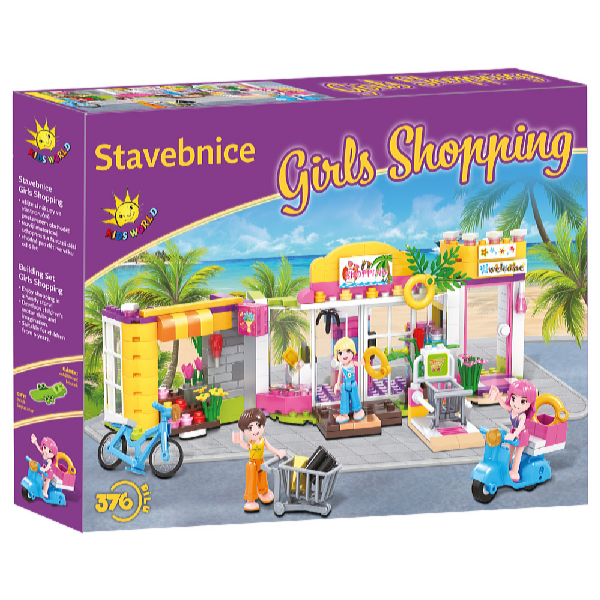 Kids World Girls Shopping építőjáték 376 db