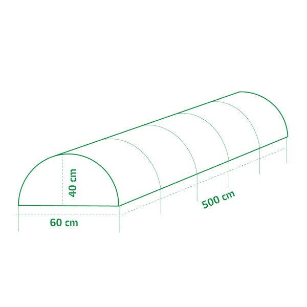 Garden King Fóliaalagút  500 x 40 x 60 cm